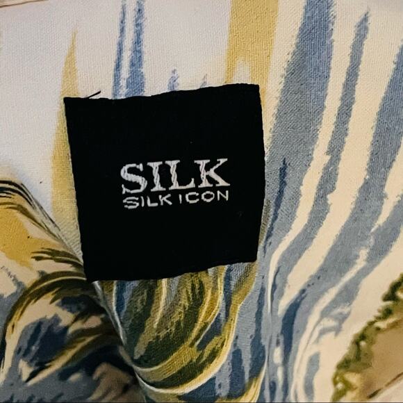 Mens Silk Hawaiian Shirt, Classic Style and Fit Label Silk silk Icon 100 Silk - Picture 5 of 7